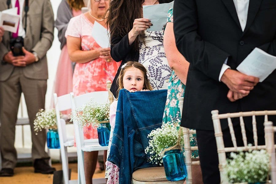 cute girl at the wedding ceremony