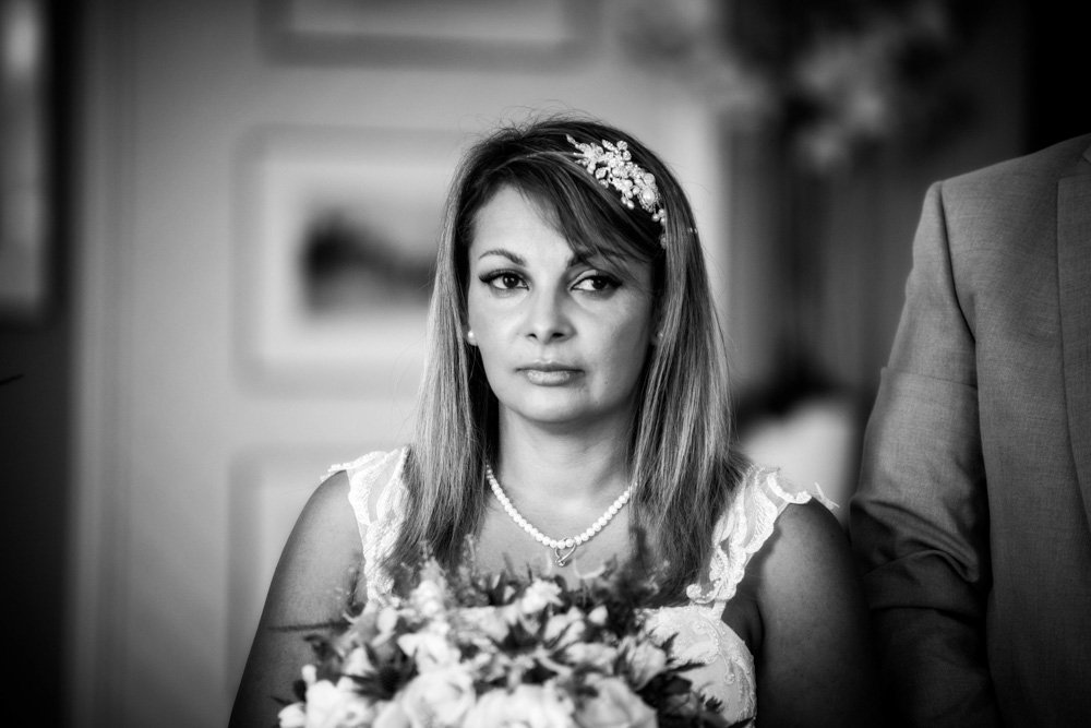 bride portrait at the wedding ceremony