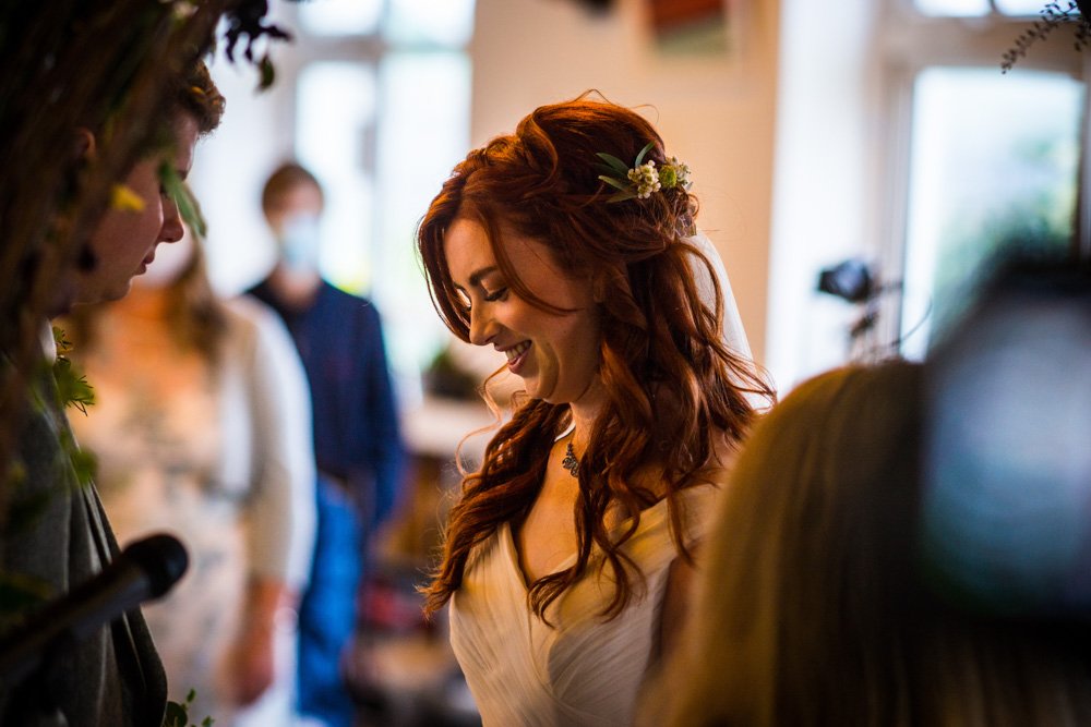 bride during the wedding vows