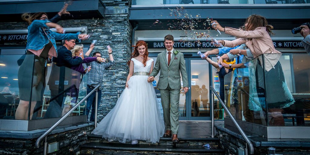 wedding confetti shot