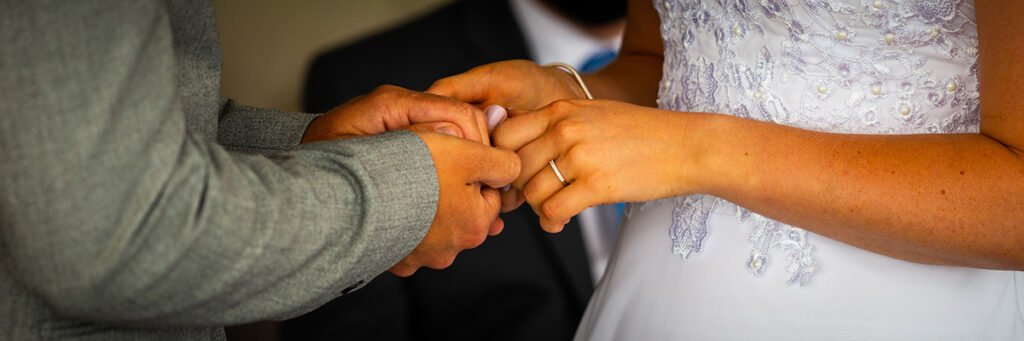 wedding rings close up