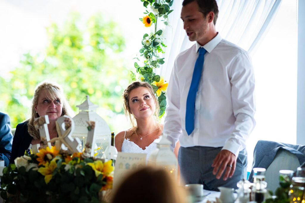 grooms speech at The Hannafore Point Hotel in Looe Cornwall