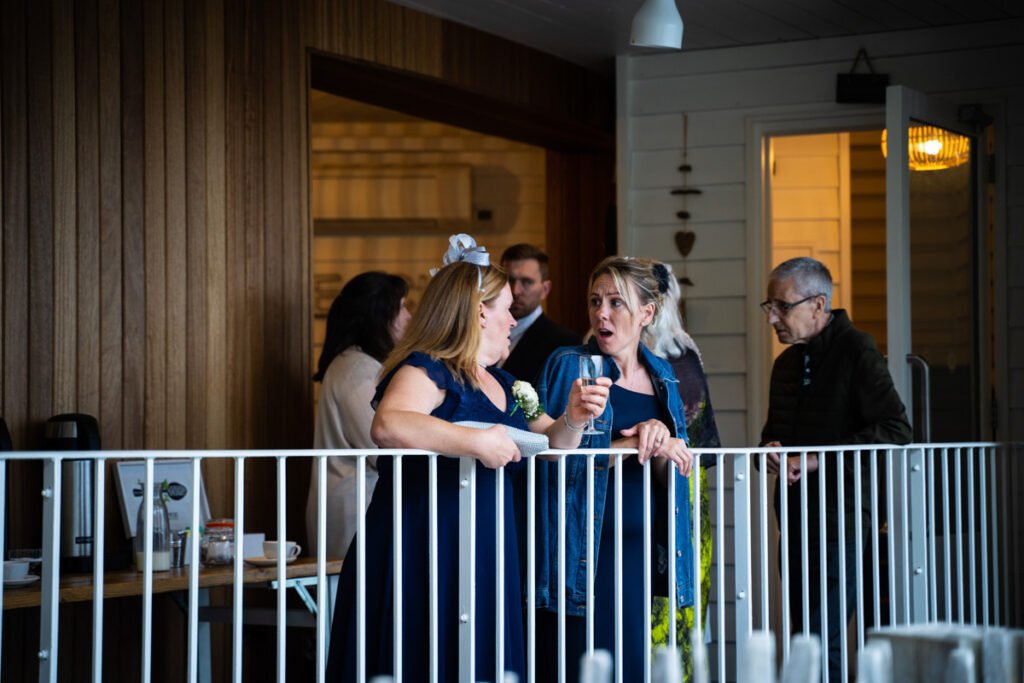 wedding guests at Tunnels beaches Ilfracombe Devon