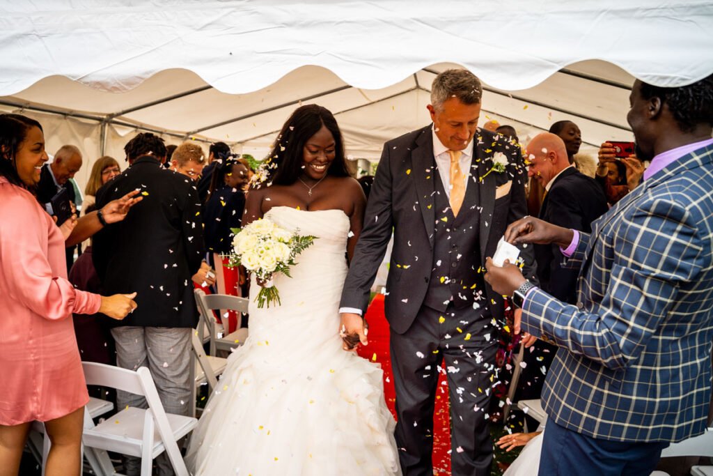 wedding confetti shot