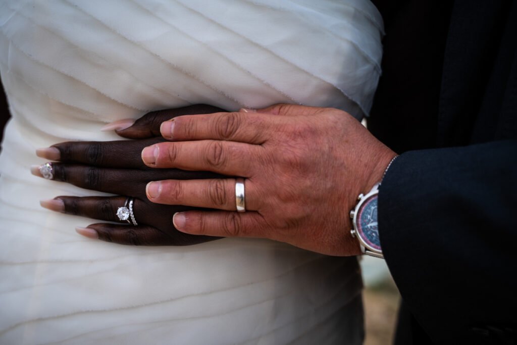 wedding rings close up