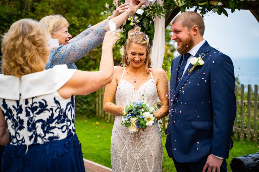 wedding confetti shot