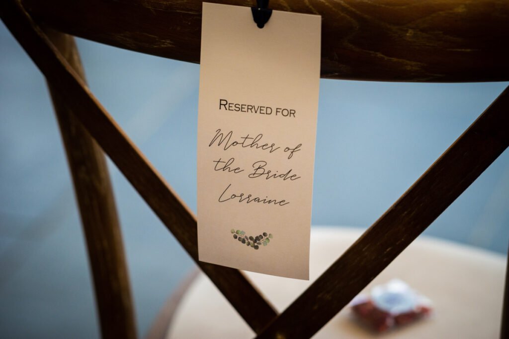 wedding seating sign