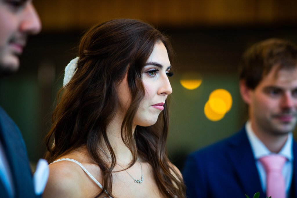 bride vows at Trevenna Barns Cornwall