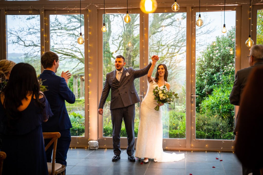 wedding ceremony at Trevenna Barns Cornwall