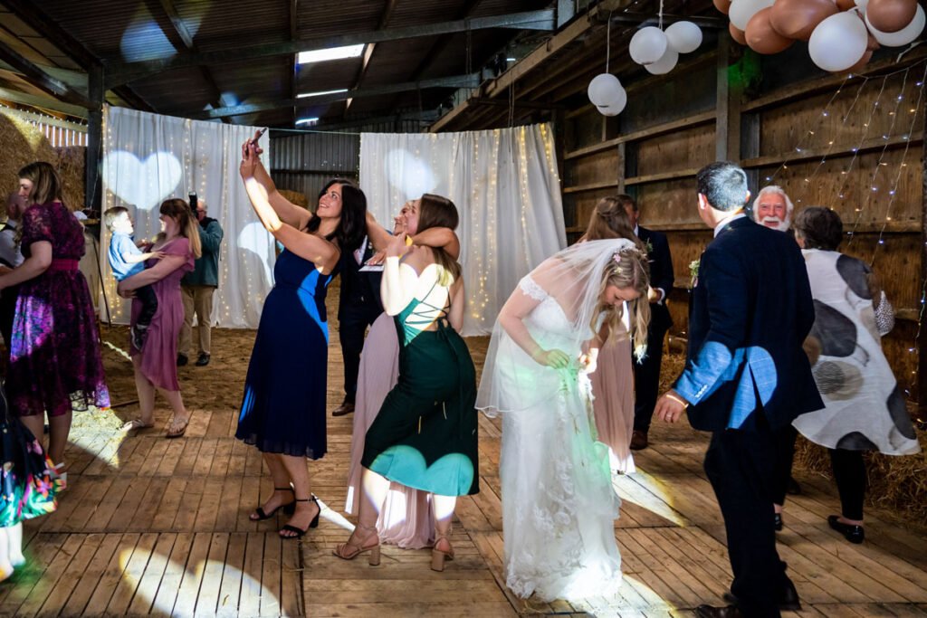 wedding guests at the reception