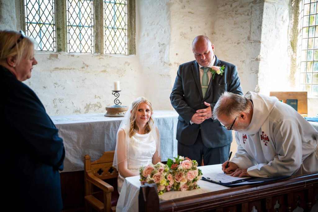 signing the register in cornwall