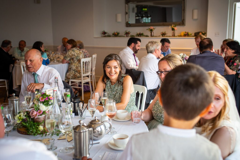 wedding guests during the wedding breakfast