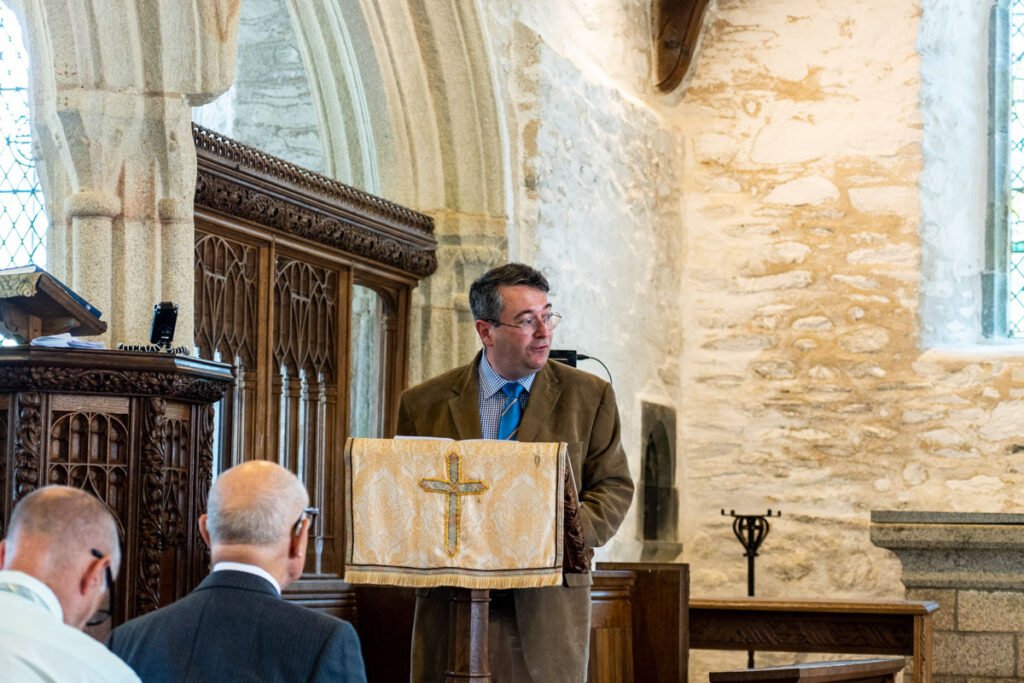 wedding reading in church in cornwall