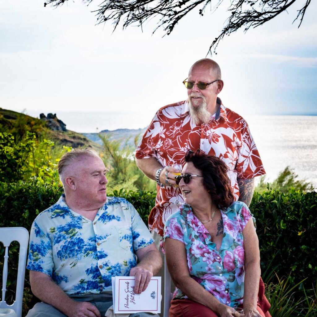 wedding guests in cornwall