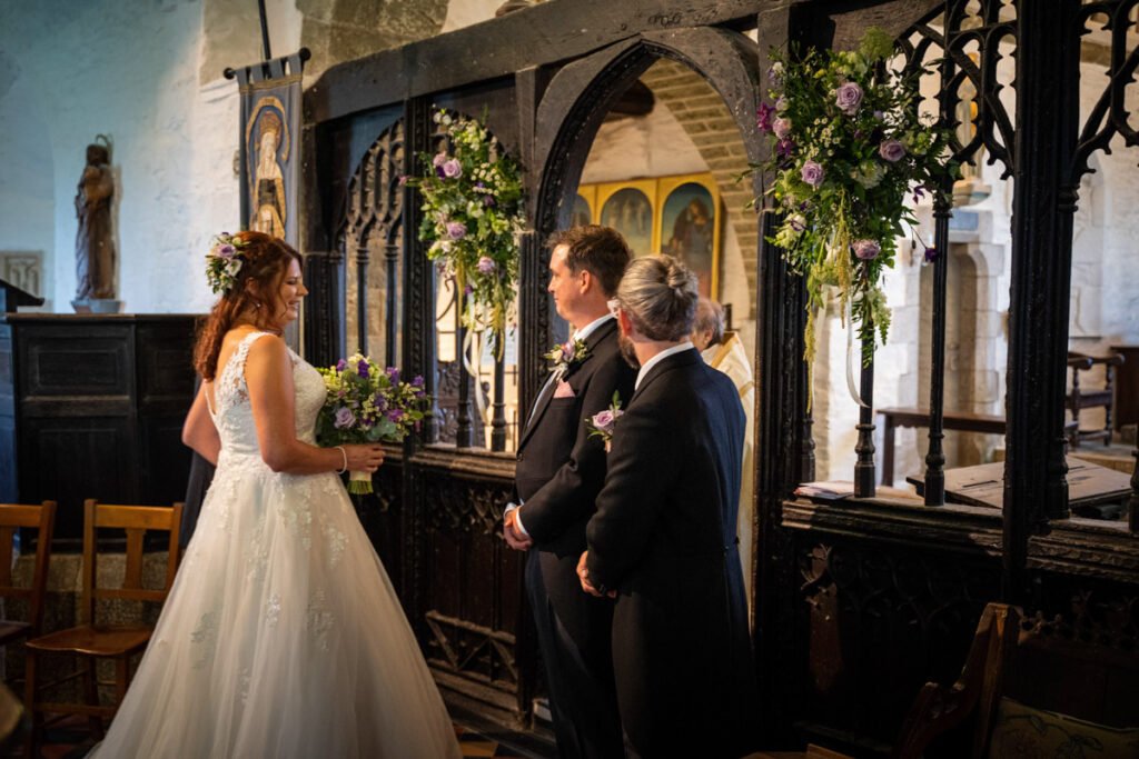 Bride and groom church ceremony