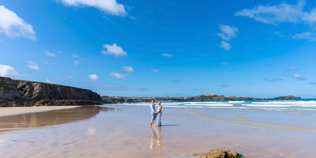 newquay lgbt wedding bride and bride on the beach