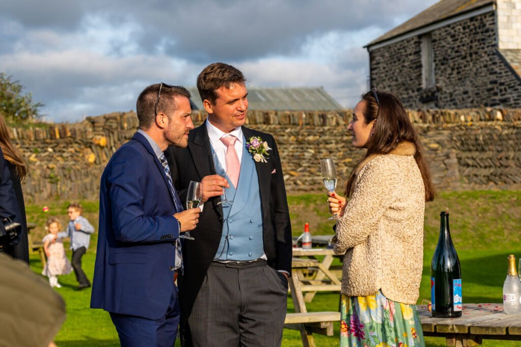 wedding guests in cornwall