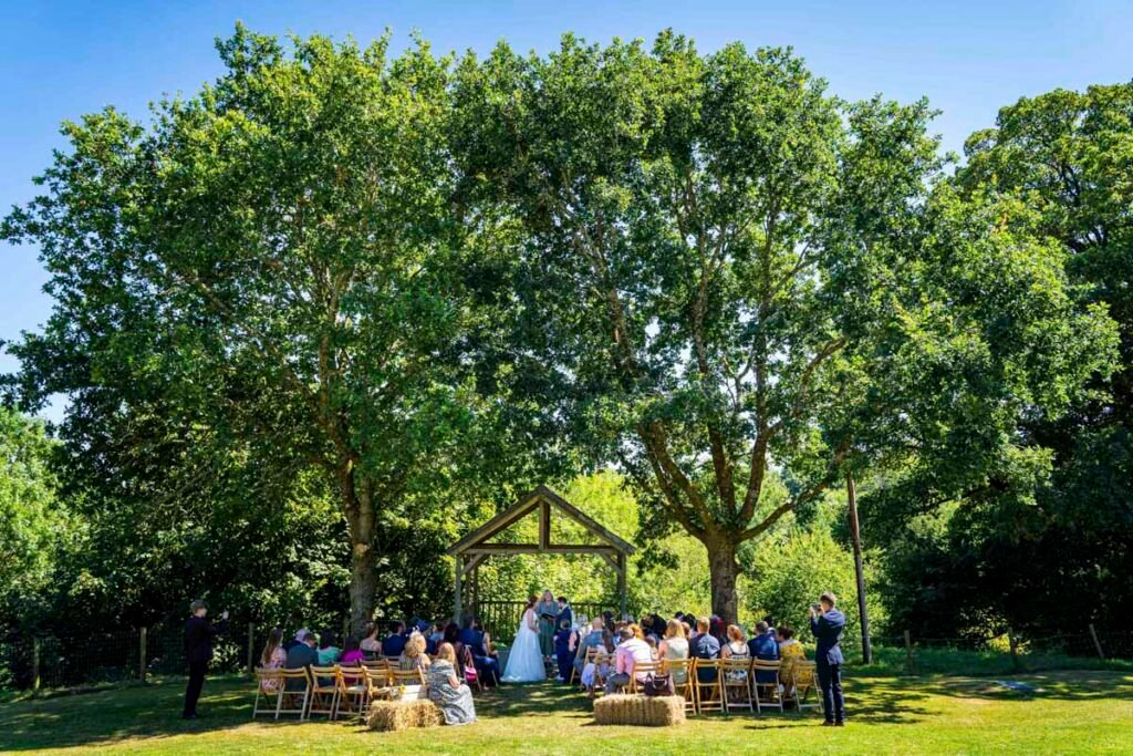 cornwall wedding ceremony at The Green outdoor
