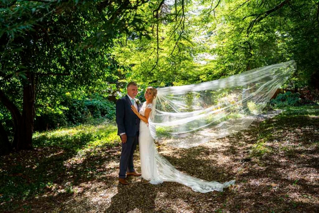 Bride and groom portrait The Alverton Hotel cornwall