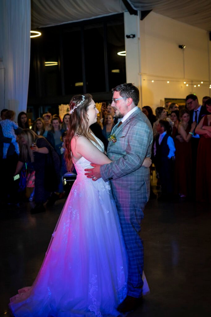 Bride and Groom 1st dance at The barn at Pengelly Cornwall