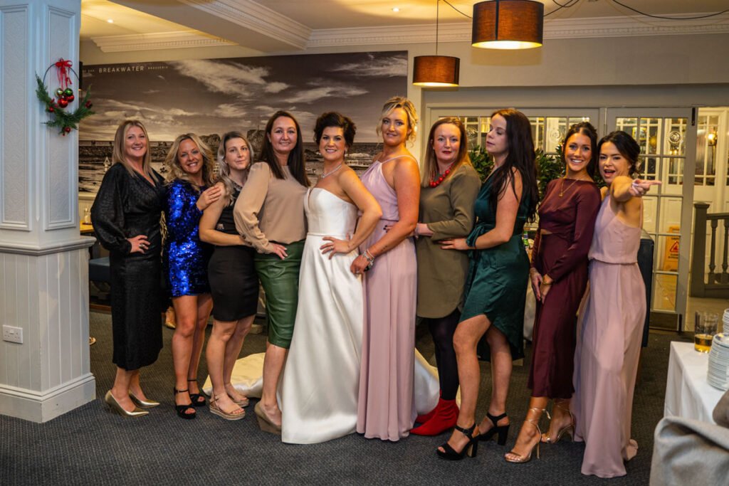 Ladies group wedding photograph