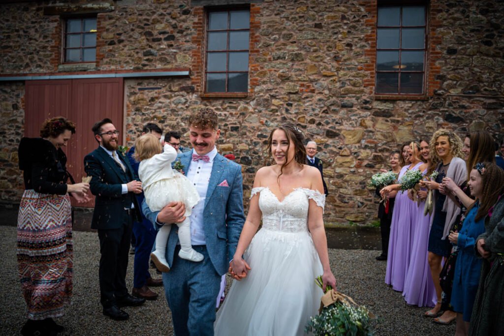 wedding cofetti photograph in cornwall