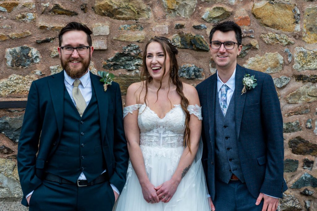 wedding group photograph cornwall