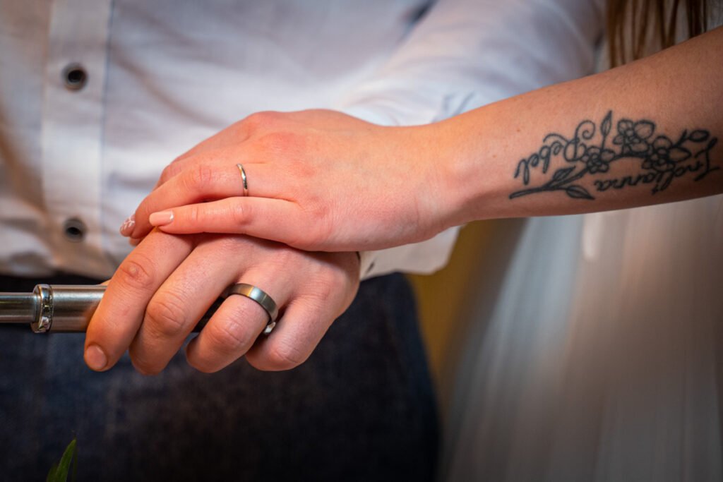 wedding rings photograph hands close up