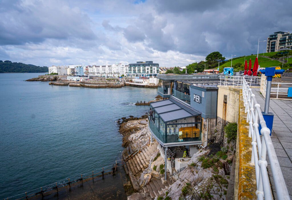 view of Plymouth Sound from Peir One devon wedding venue