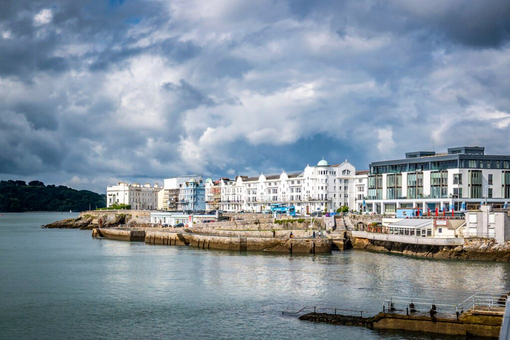 seafront buildings on Plymouth Sound