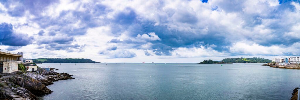 view of Plymouth Sound from Peir One devon wedding venue