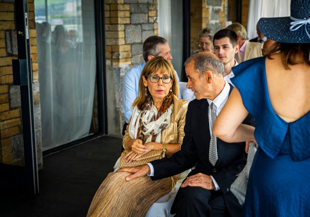 wedding guests during the wedding ceremony