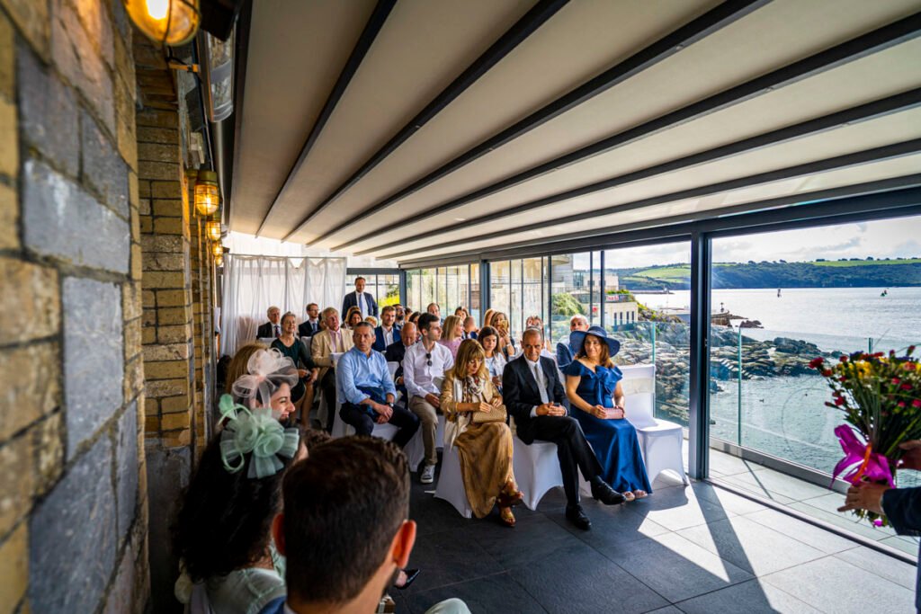 wedding guests during the wedding ceremony