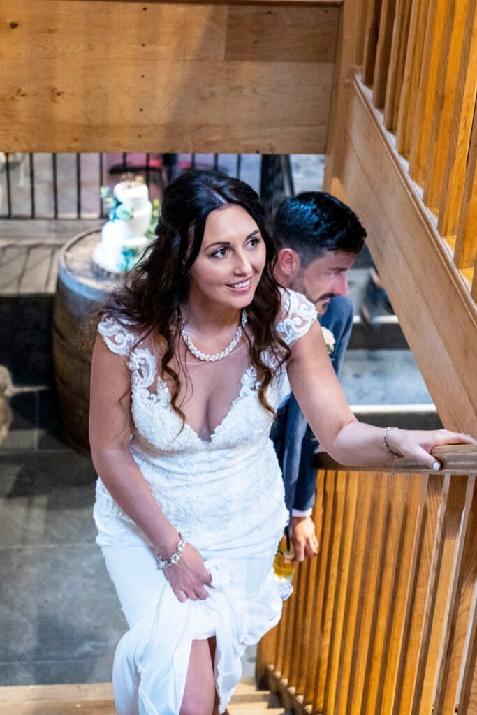 bride entering the reception