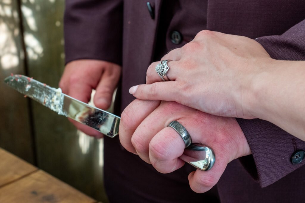 wedding rings close up