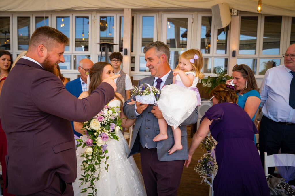 bride meeting groom