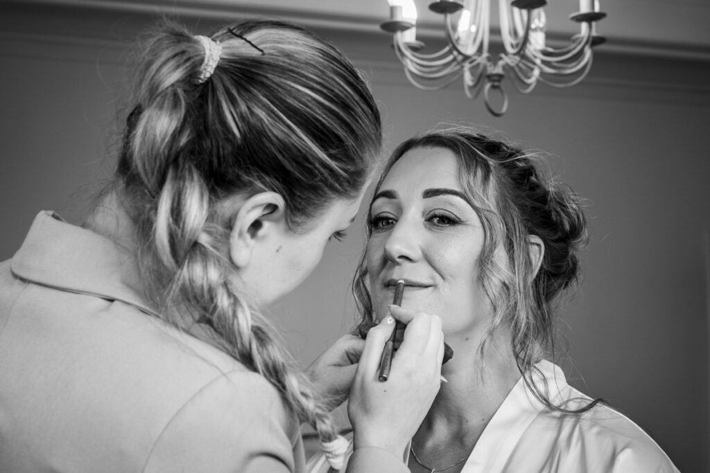 Bride preparations for the wedding