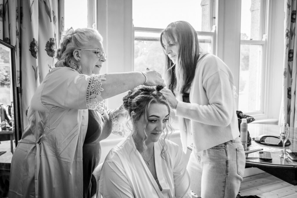 Bride preparations for the wedding
