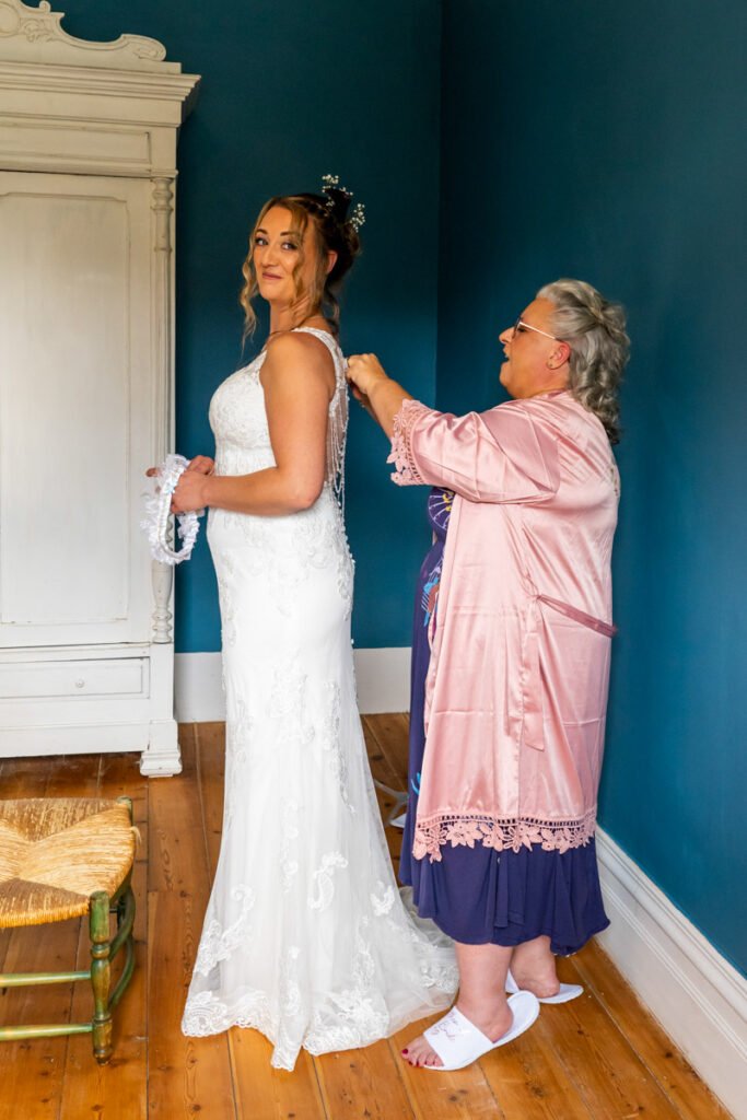 Bride preparations for the wedding