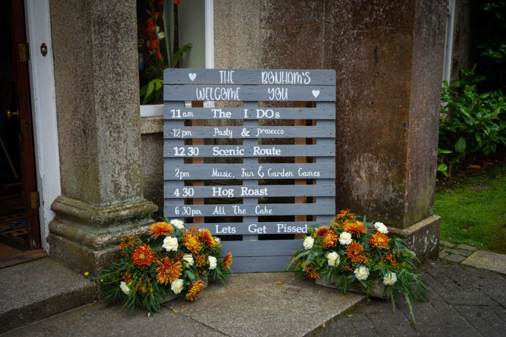 Wedding decorations sign