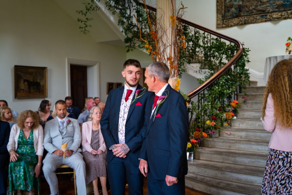 Groom and best man before the ceremony
