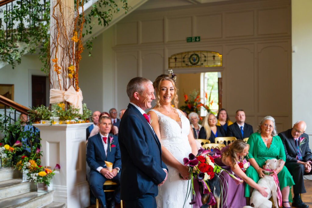 Bride and Groom during the wedding ceremony