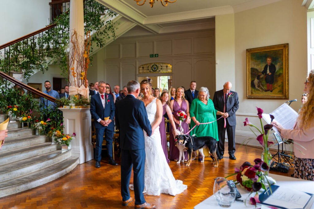 Bride and Groom during the wedding ceremony