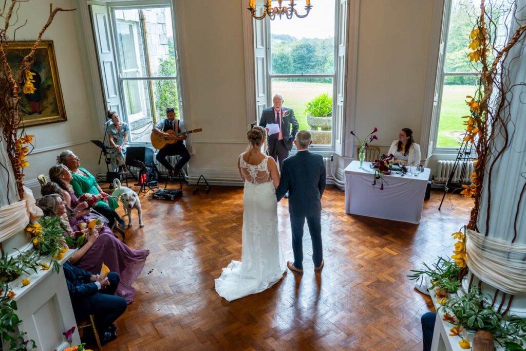Bride and Groom during the wedding ceremony