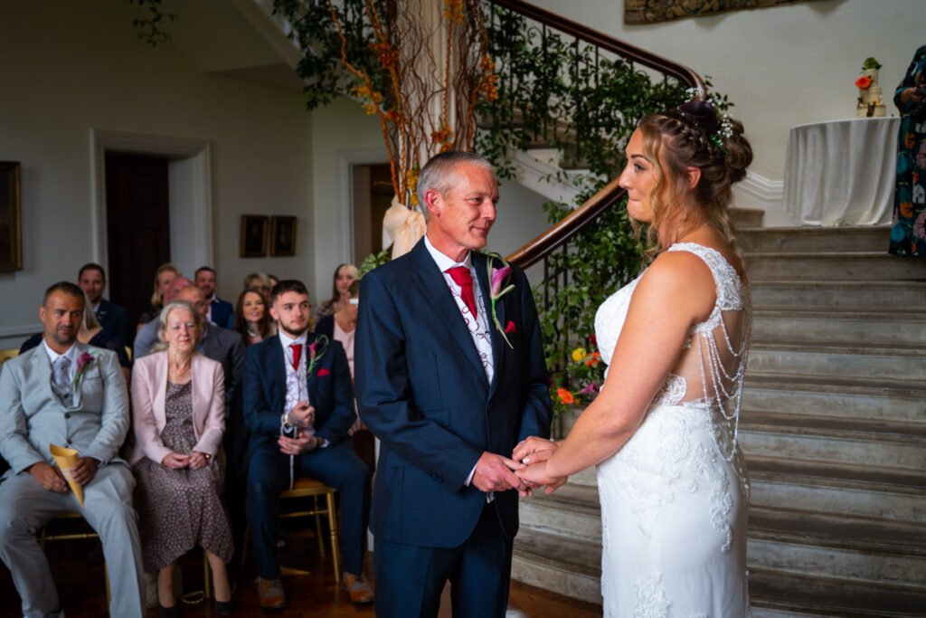 Bride and Groom during the wedding ceremony