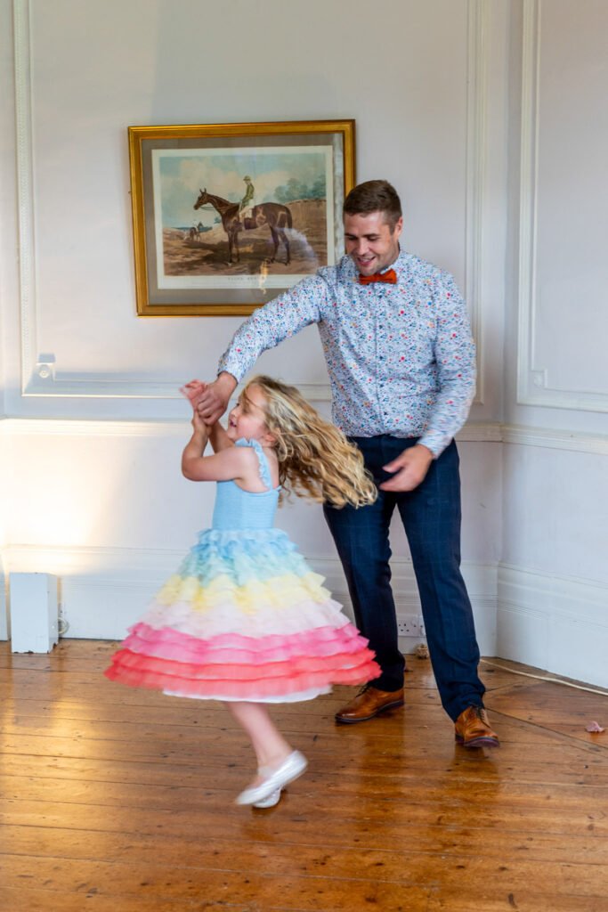 wedding girl twirling