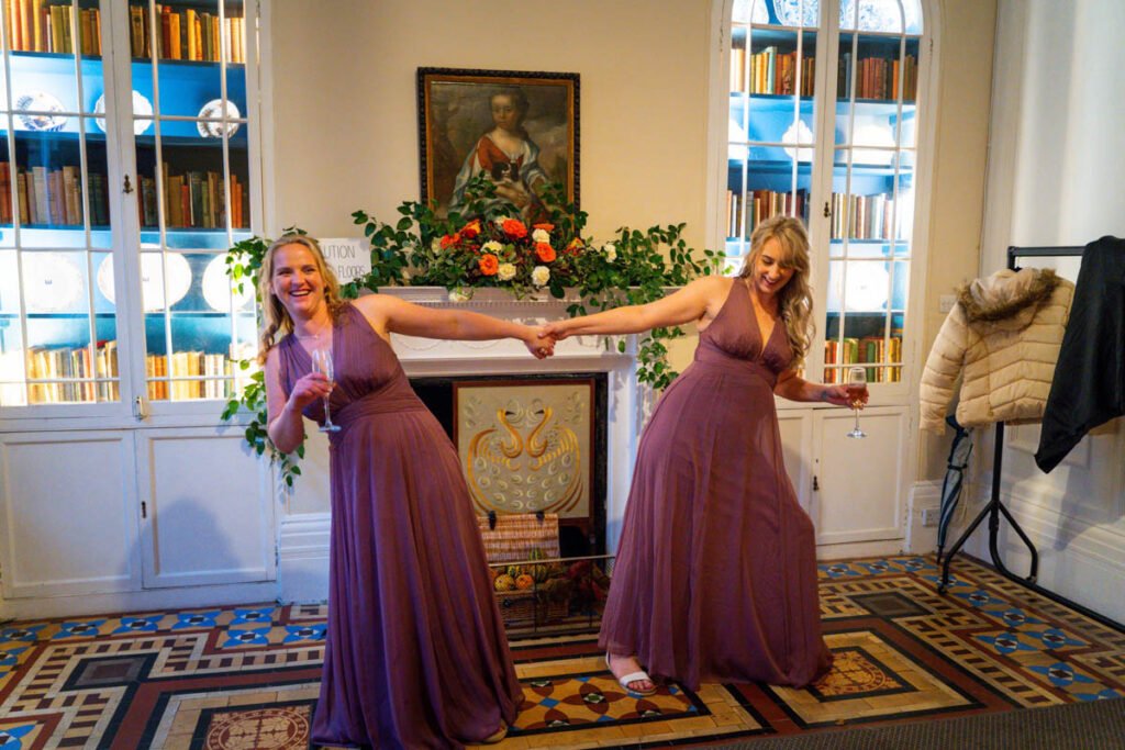 Bridesmaids dancing