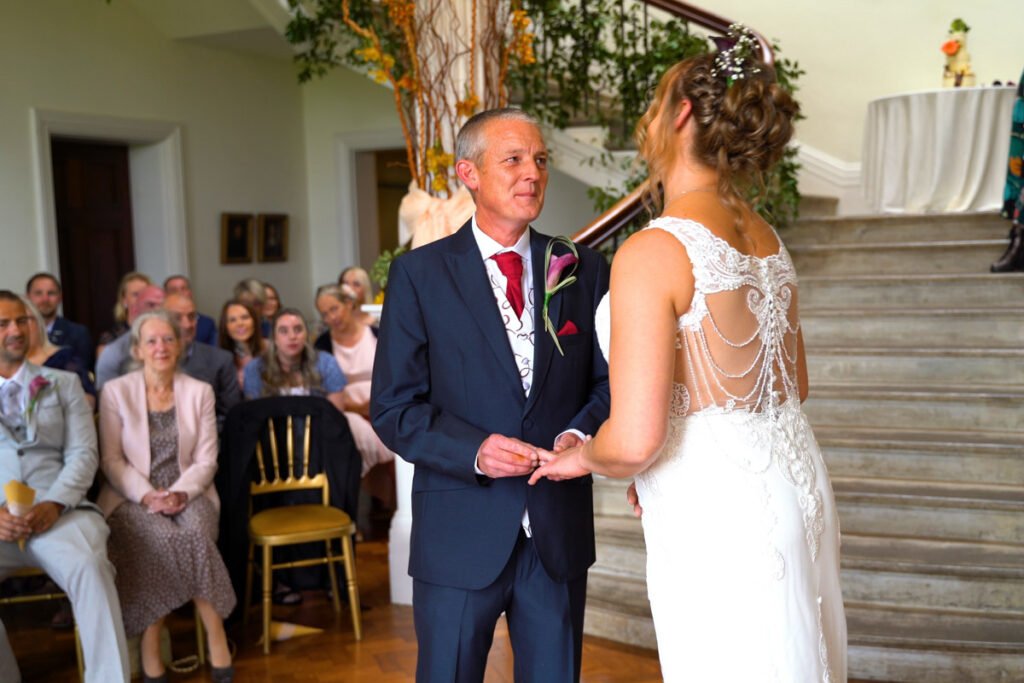 Bride and Groom during the wedding ceremony