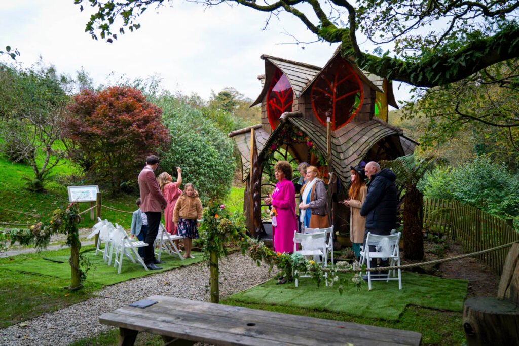 wedding guests waiting for the Bride and Groom for the wedding ceremony