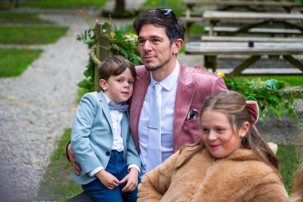 wedding family at the ceremony